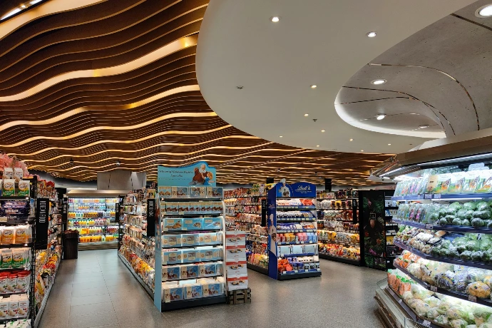 a store with shelves of items